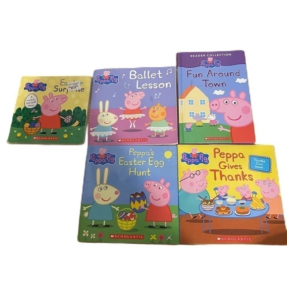 Peppa Pig Book Bundle Easter Surprise Ballet Lesson Easter Egg Hunt Ballet - Picture 1 of 5